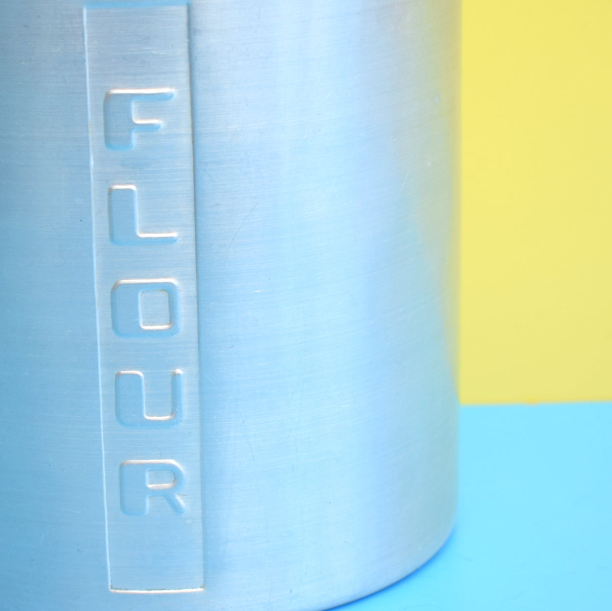 Vintage 1950s Aluminium Flour Canister - Steelmasters - Italy