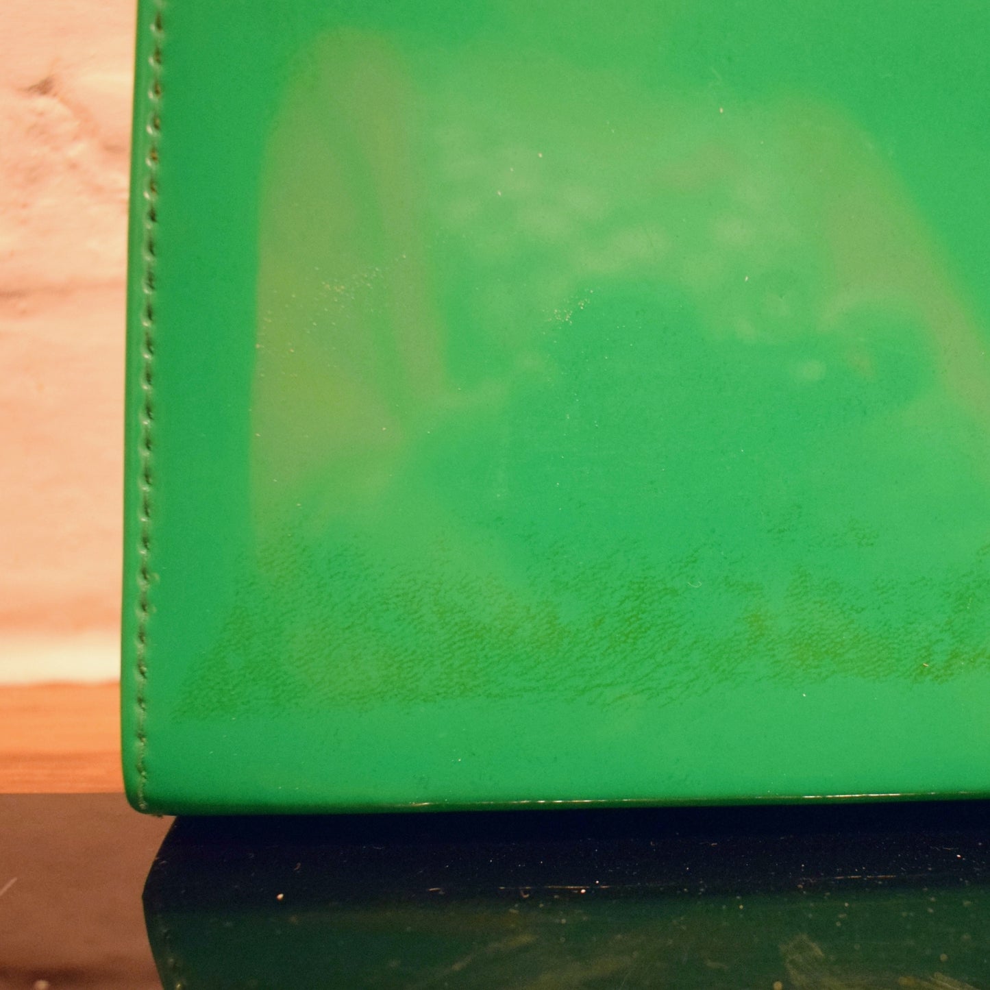 Vintage 1960s Patent Handbag - Emerald Green by Pineapple Retro