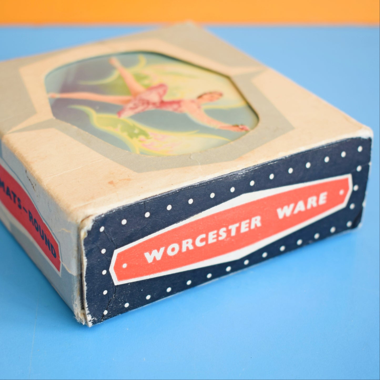 Vintage 1960s Metal Ballet Coasters Boxed by Pineapple Retro