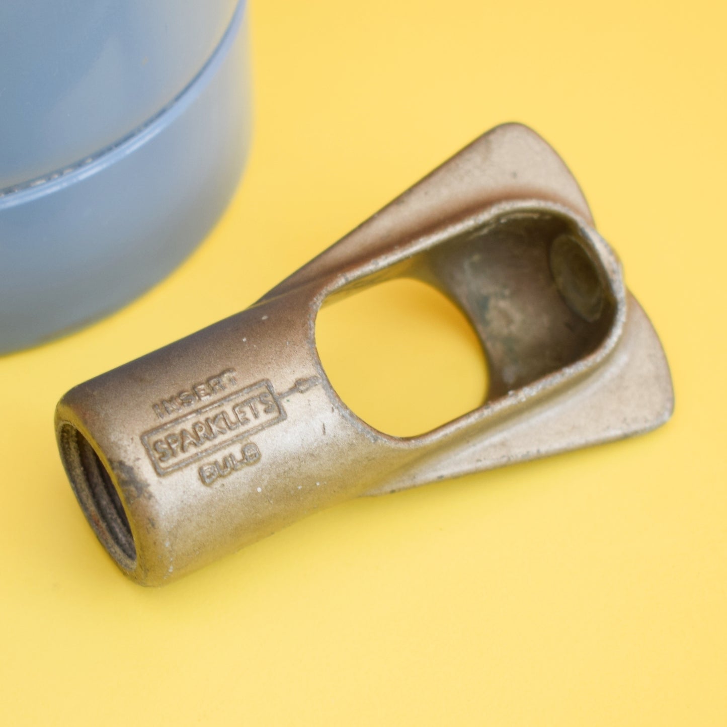 Vintage 1960s Soda Syphon & Key - Powder Blue by Vintage
