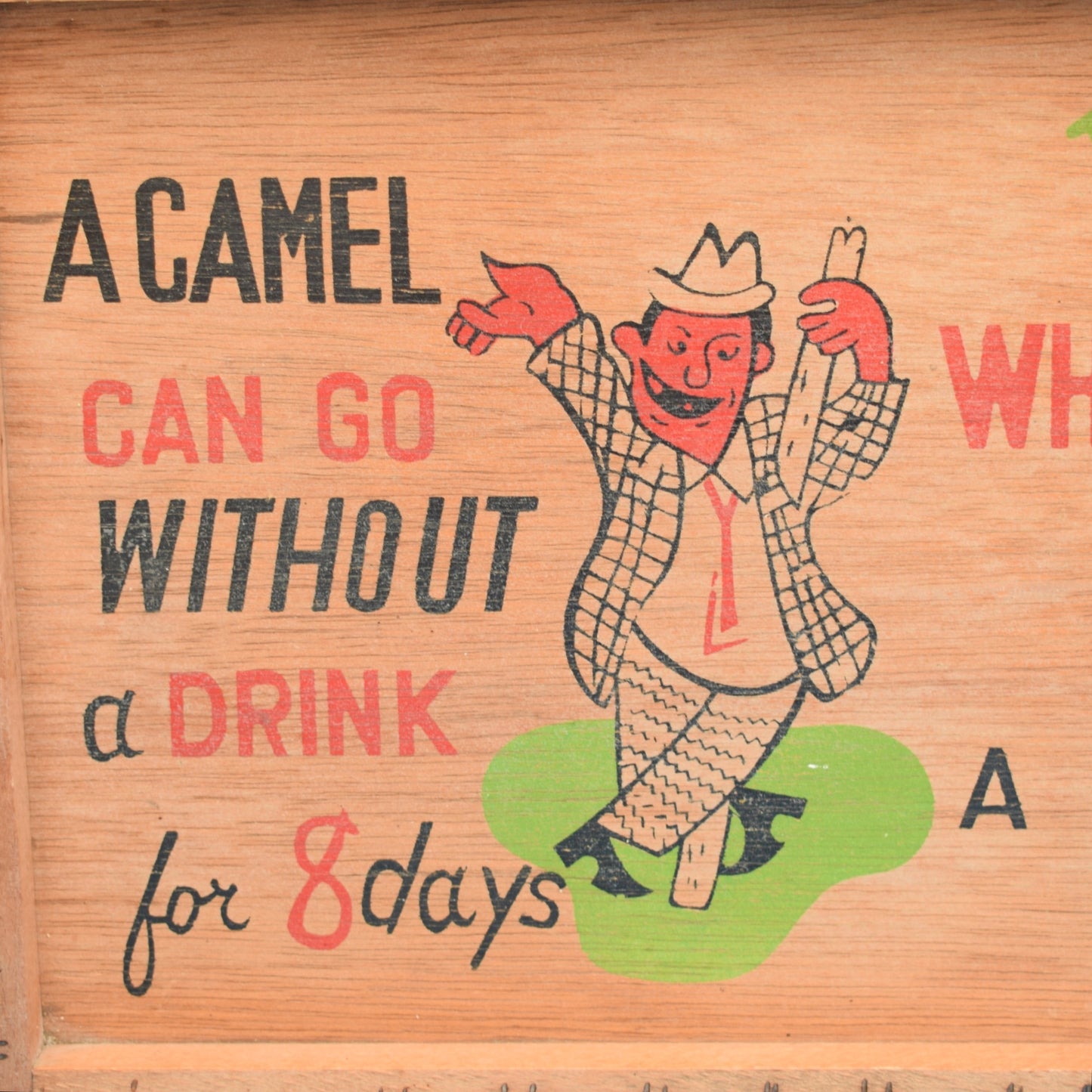 Vintage 1950s Wooden Drinks Tray - Kitsch .