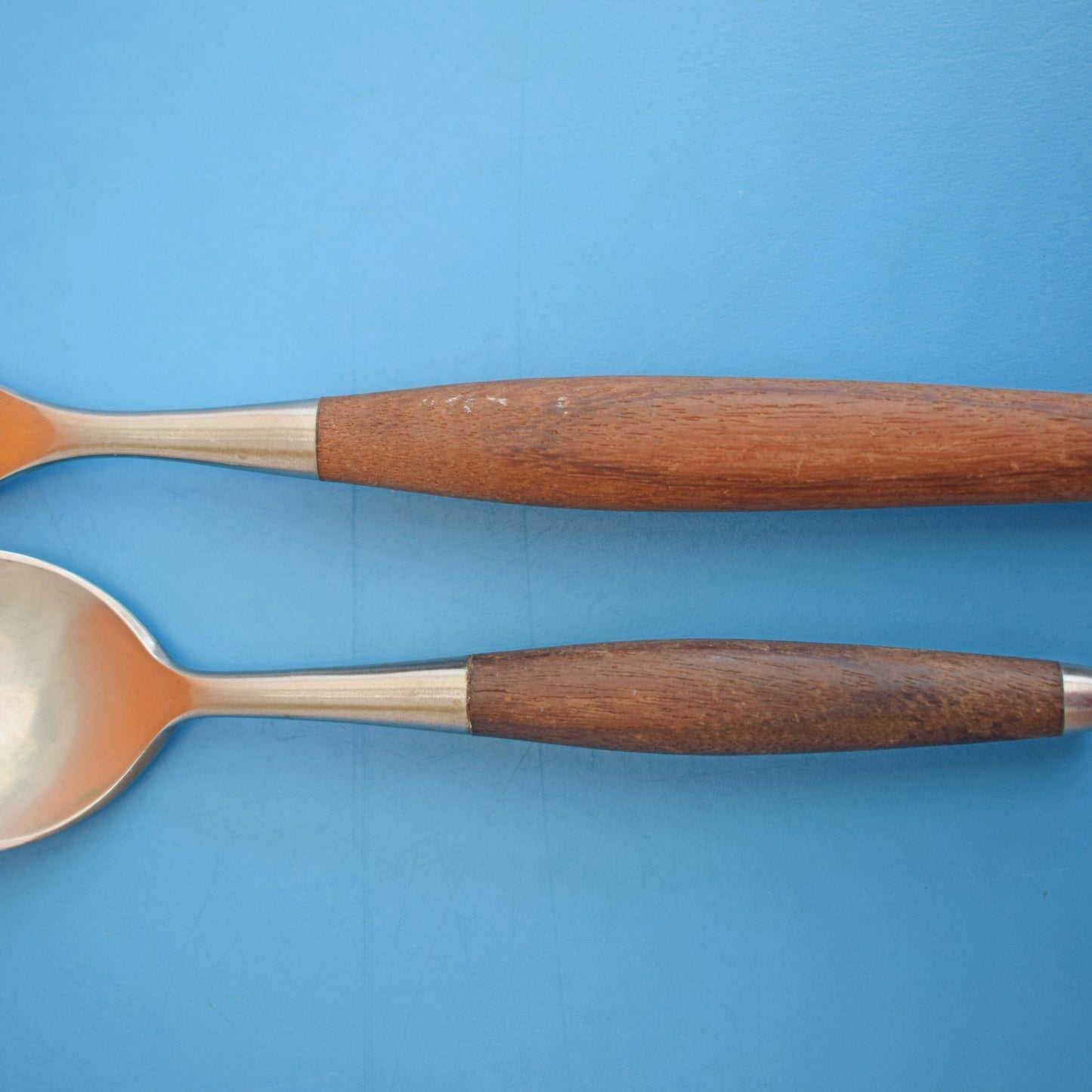 Vintage 1960s Teak / Steel Cutlery - Safir - Wallin Sweden