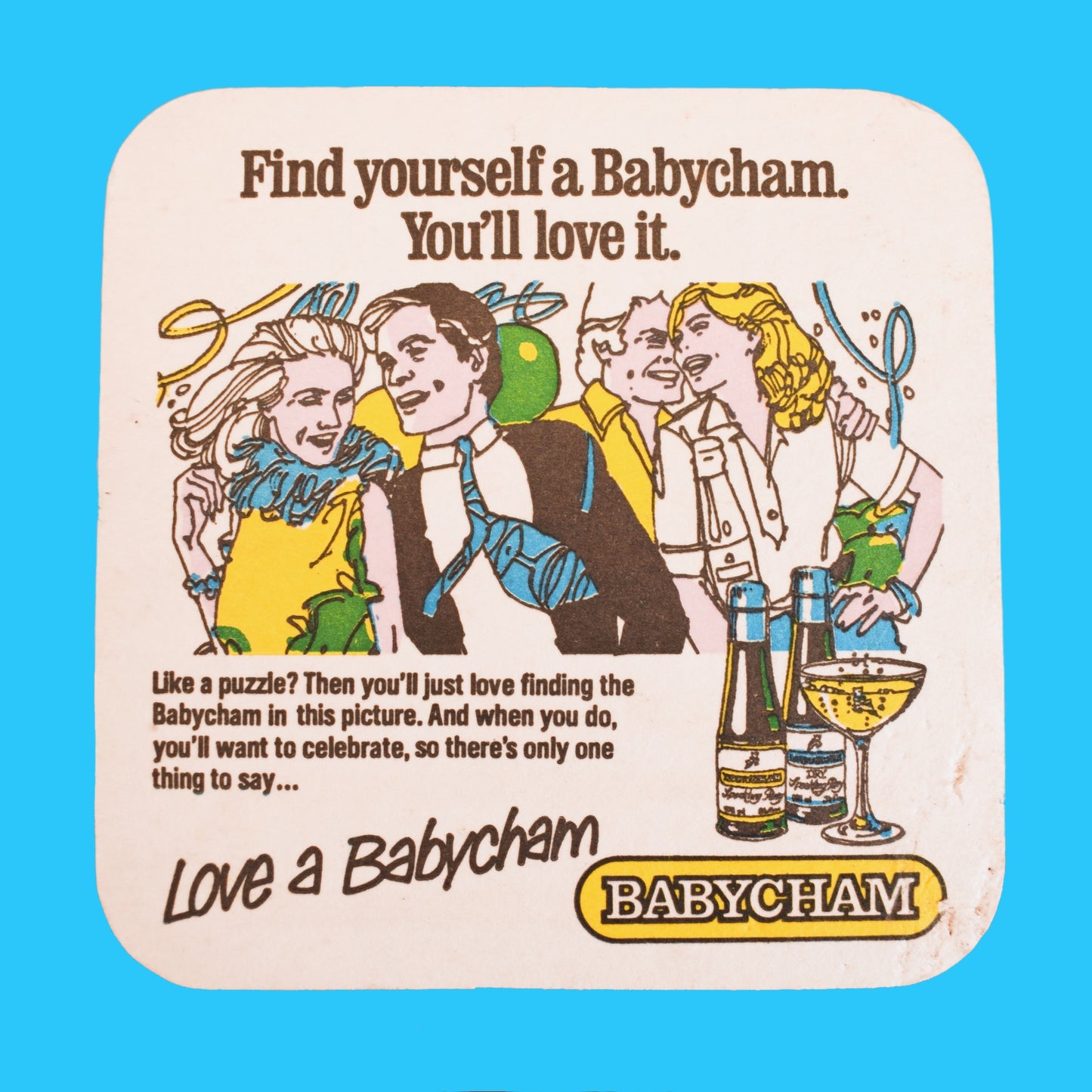 Vintage 1960s Babycham Beer Mats / Drinks Mats / Coasters