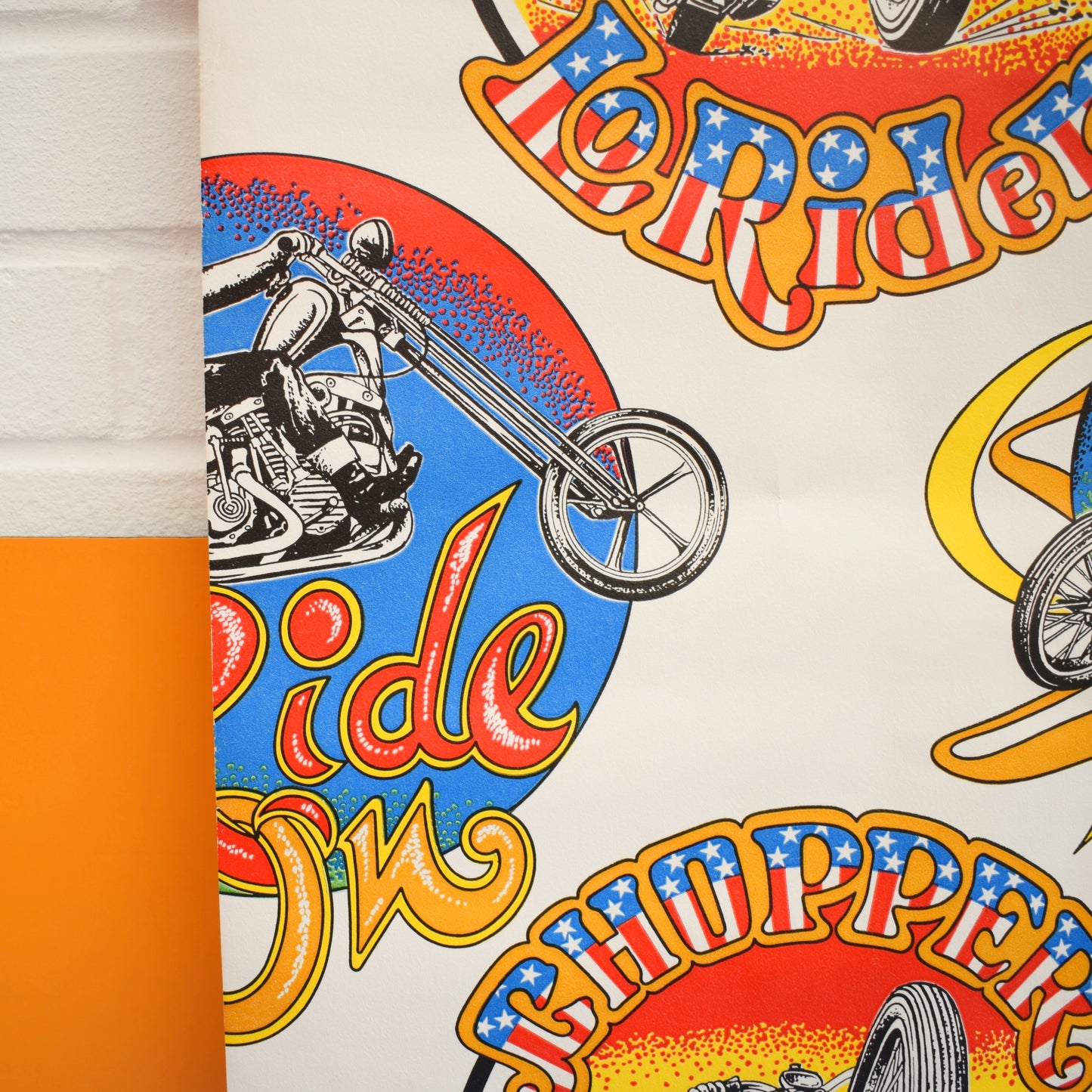 Vintage 1970s Wallpaper - Chopper Bike