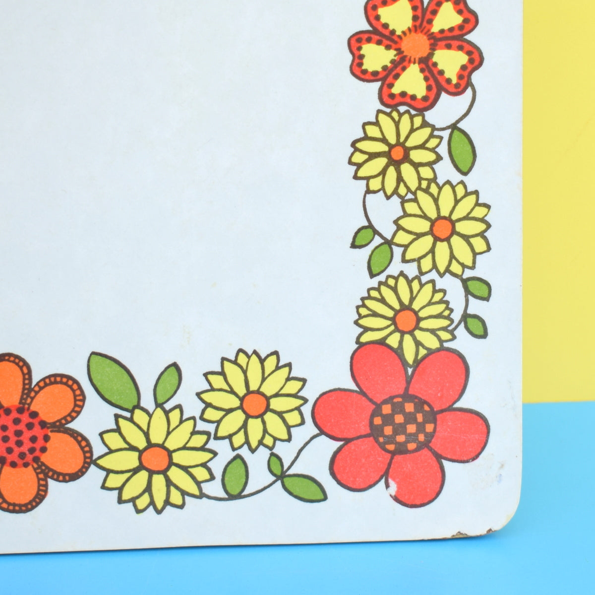 Vintage 1970s Memo Clip Board -Taunton Vale - Flower Power