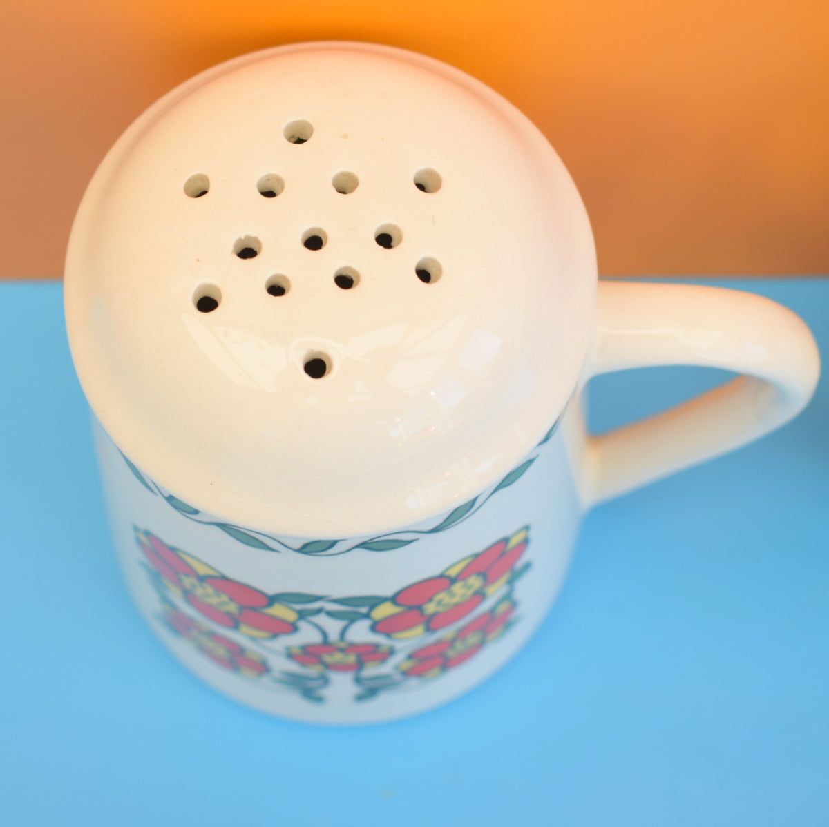 Vintage 1960s Taunton Vale Sifter - Flower Power - Orange by Vintage