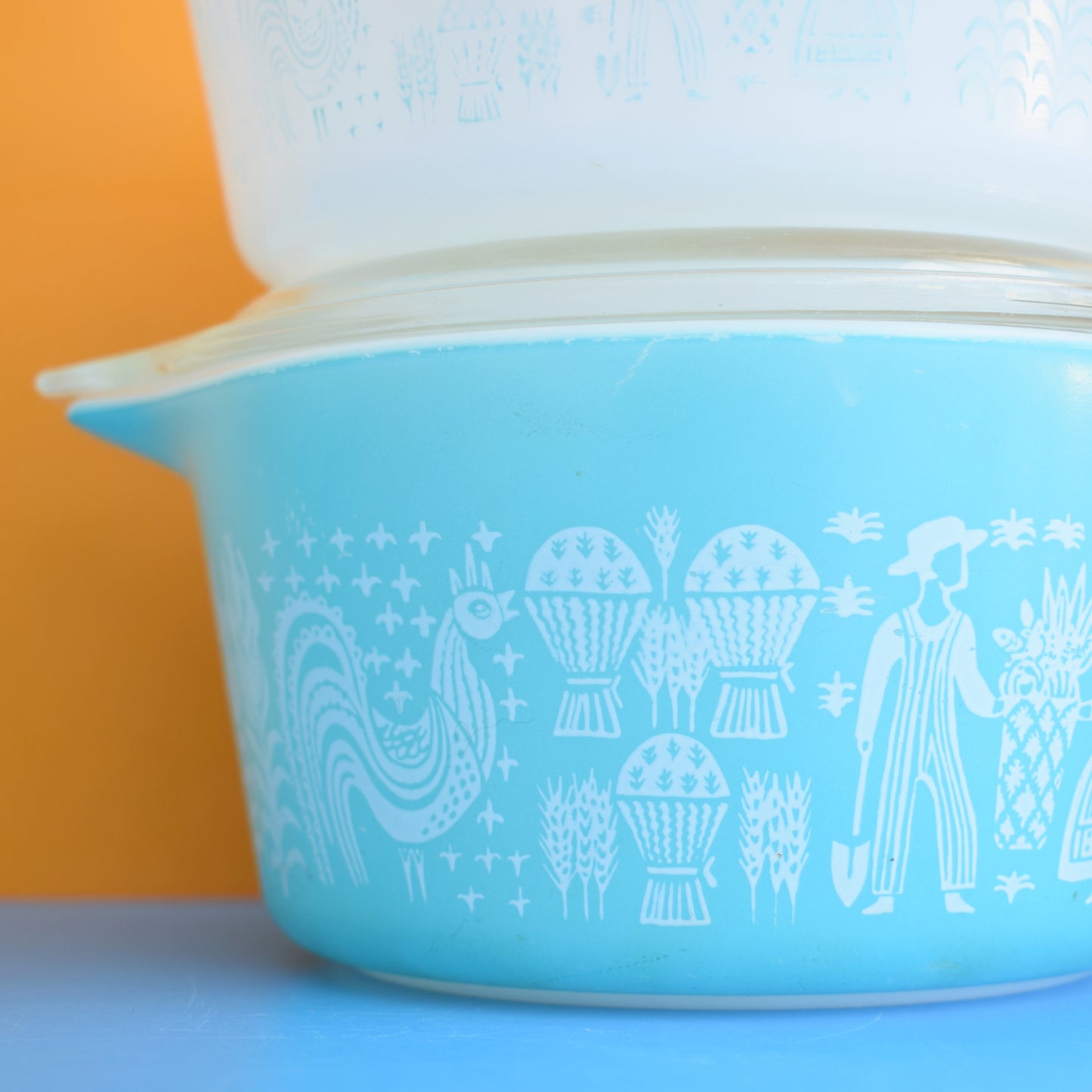 Vintage 1950s Pyrex Glass Bowls - Butterprint