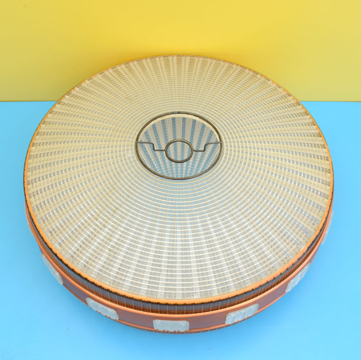 Vintage 1960s Light Shade - UFO Plastic / Aluminium - Large by Pineapple Retro