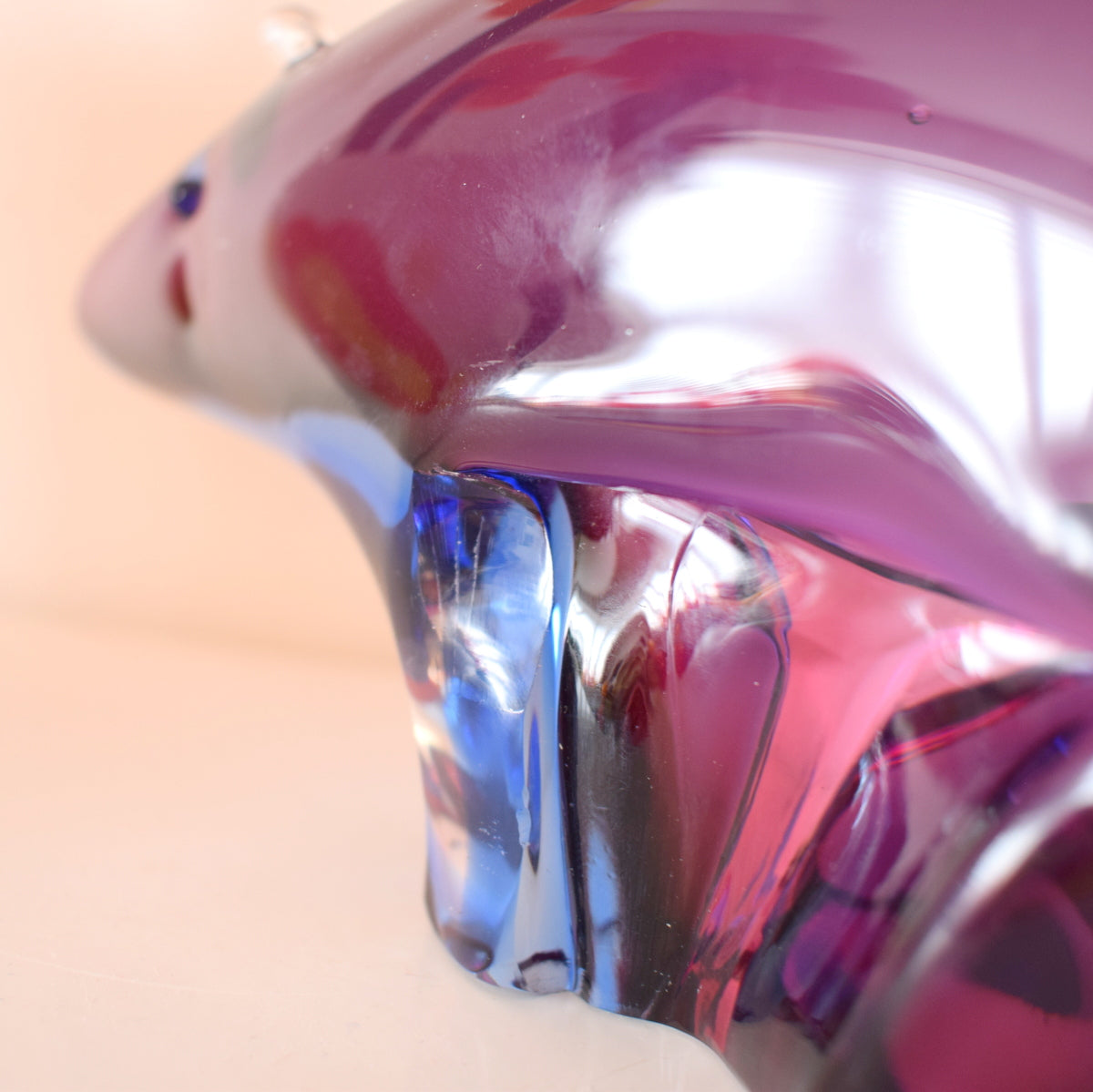 Vintage 1960s Glass Polar Bear - Italian / Scandinavian