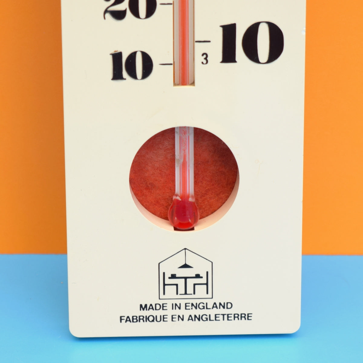 Vintage Large 1970s Habitat Thermometer - White Plastic by Vintage