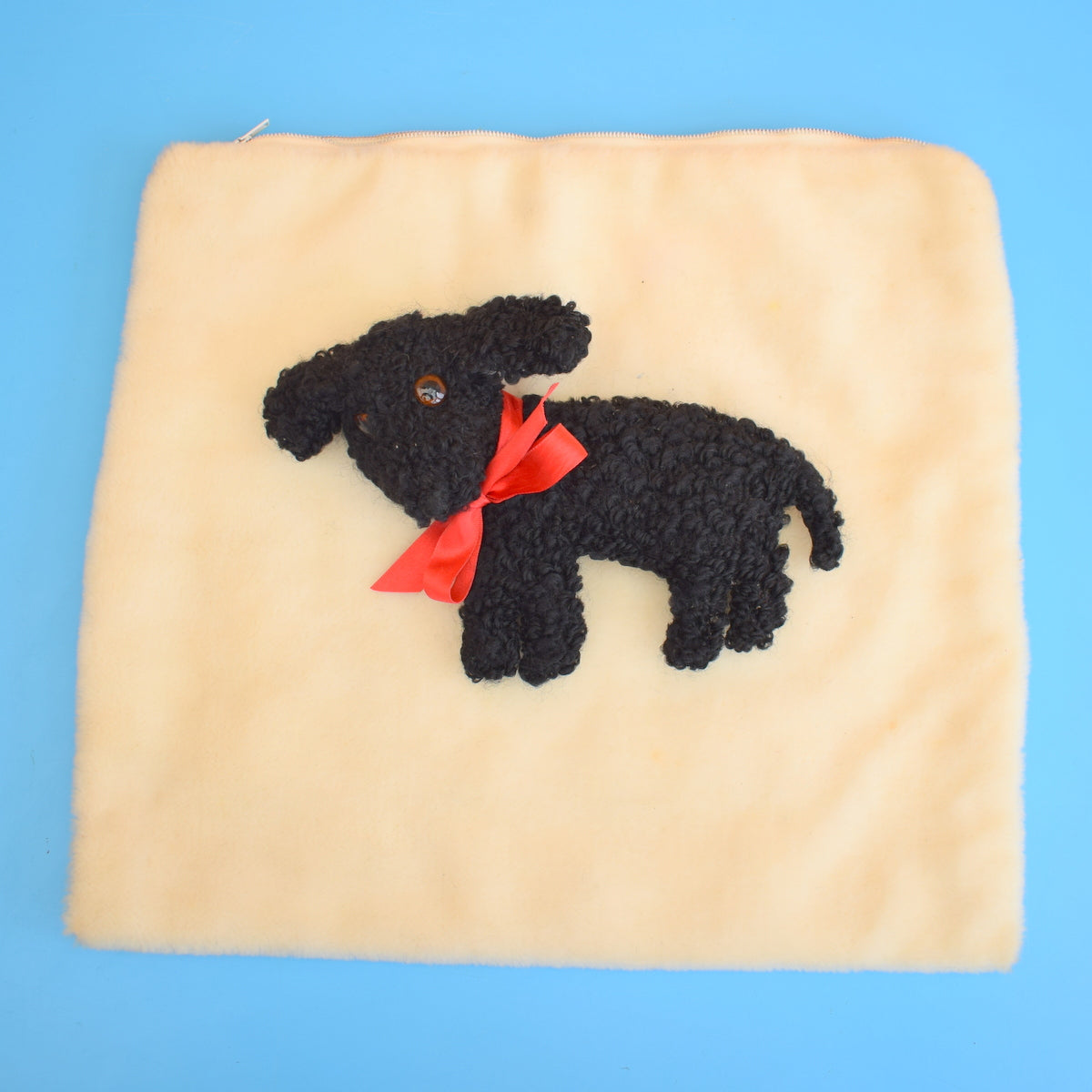 Vintage 1950s Poodle Pyjama Case / Cushion