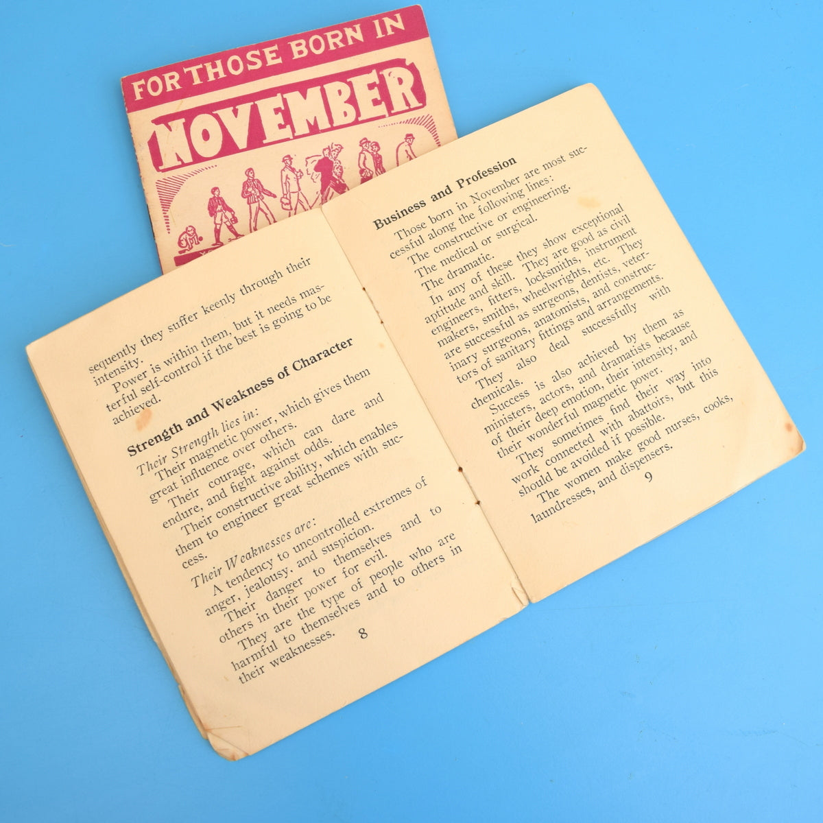 Vintage 1950s 'For Those Born in November' Booklets by Vintage
