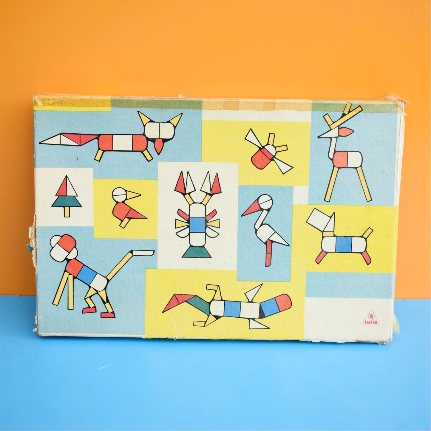 Vintage 1960s Magnetic Board/ Wooden Shapes
