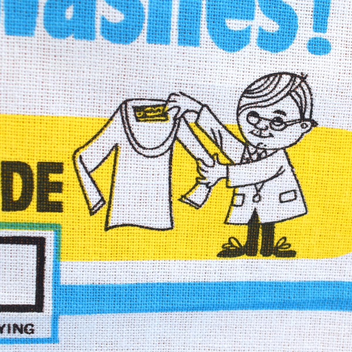 Vintage 1980s Cotton Tea Towel - Daz