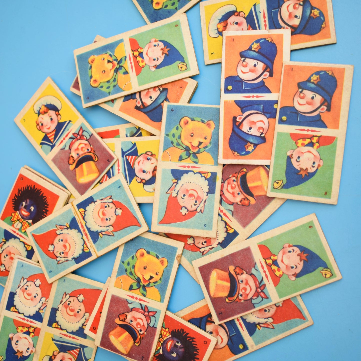 Vintage 1960s Noddy Picture Dominos by Vintage