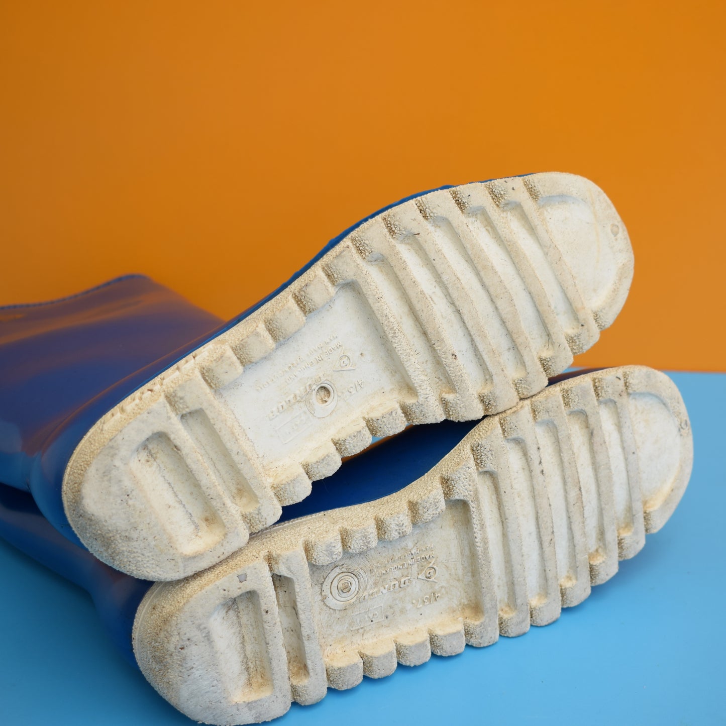 Vintage 1970s Dunlop Welly Boots - Blue 4