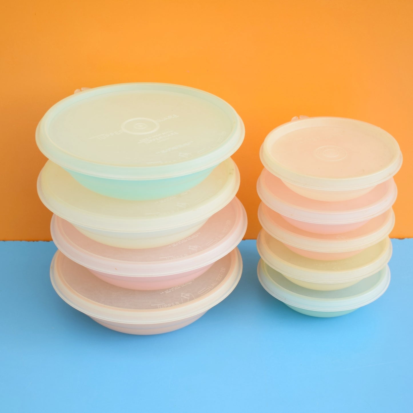 Vintage 1960s Tupperware Bowls- Pastel .