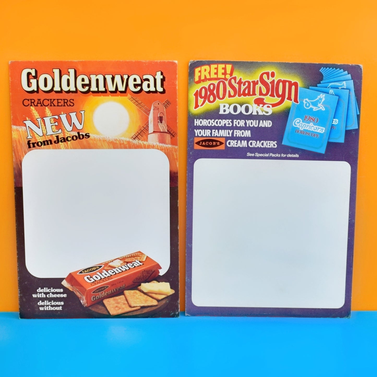 Vintage 1980s Larger Shop Advertising Biscuit Signs
