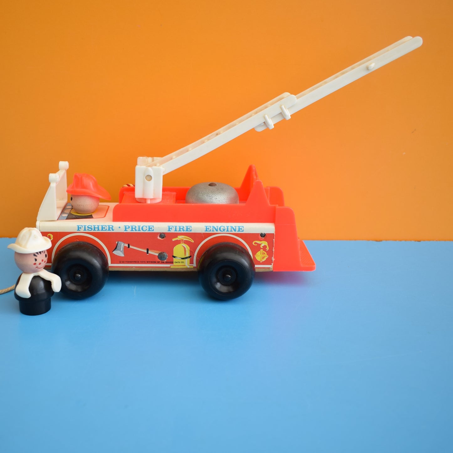 Vintage 1970s Fisher Price - Fire Engine - Classic Toy .