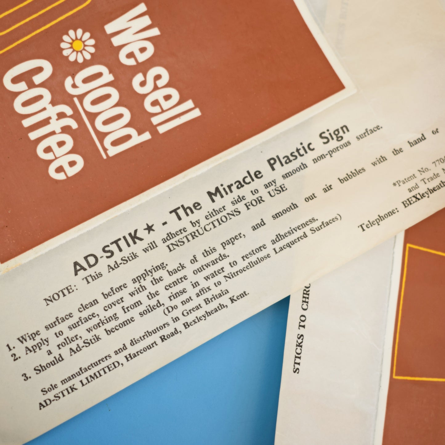 Vintage 1970s Coffee Shop Advertising Stickers