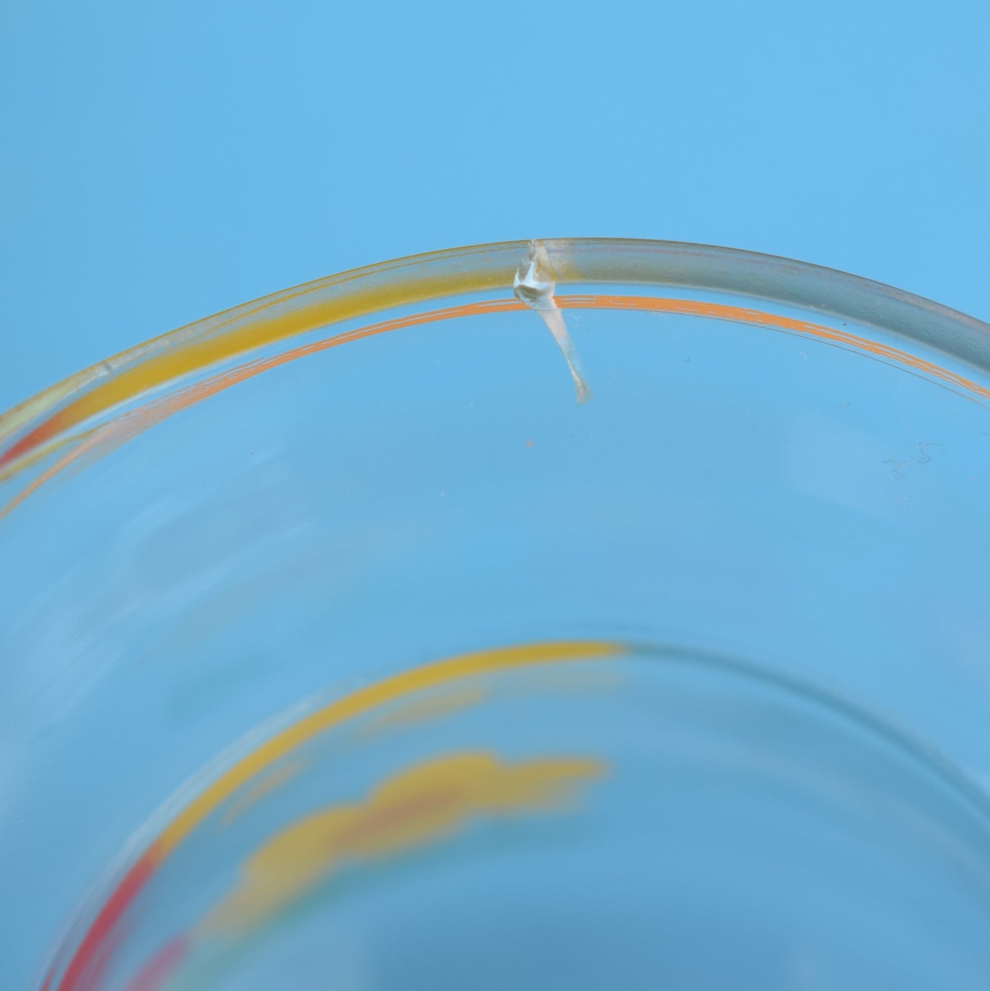 Vintage 1970s Glass Jug - Flower Power