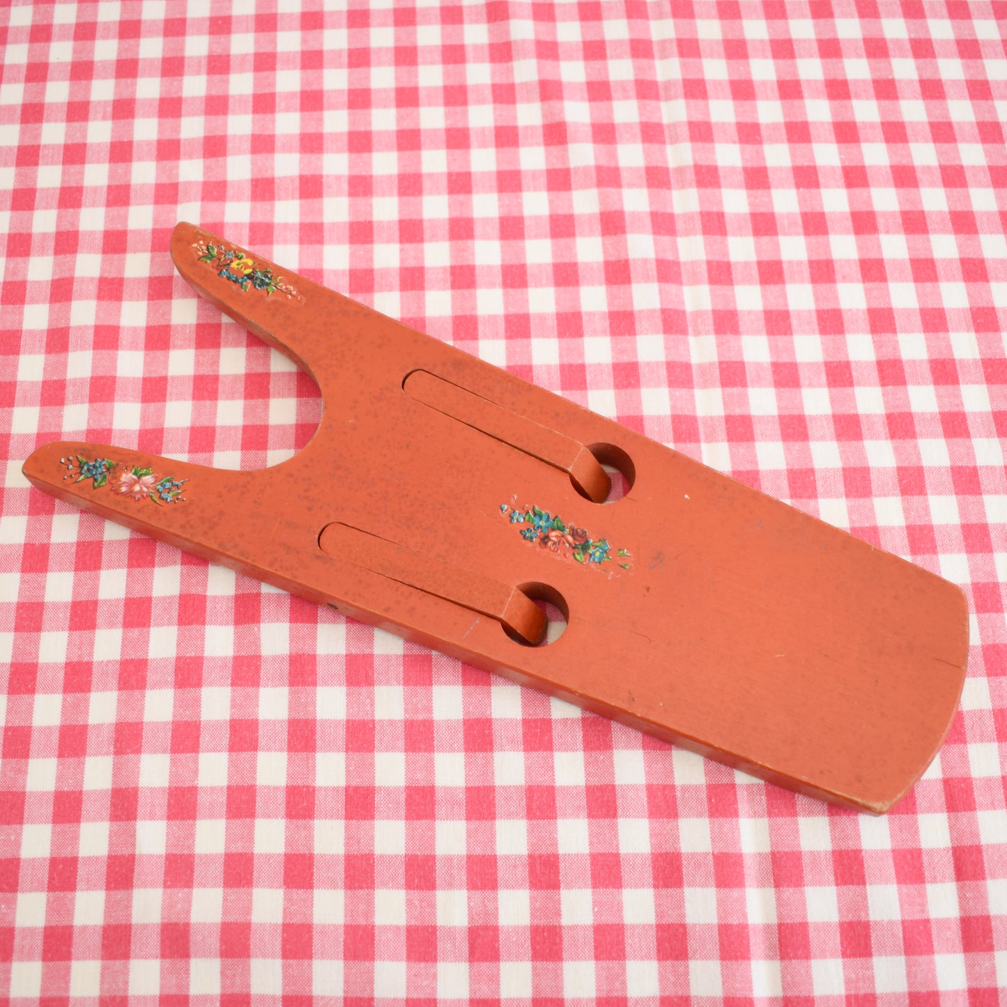 Vintage 1950s Boot Jack - Pretty Flower Detail by Pineapple Retro