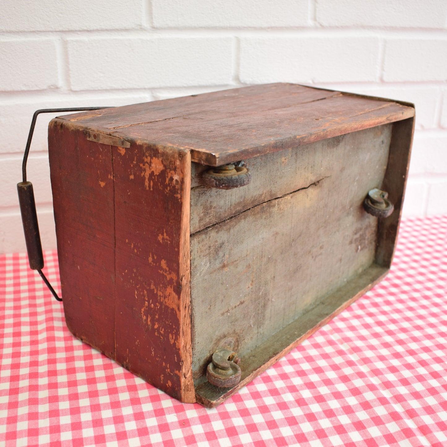Vintage Victorian Housekeepers Box On Wheels by Pineapple Retro