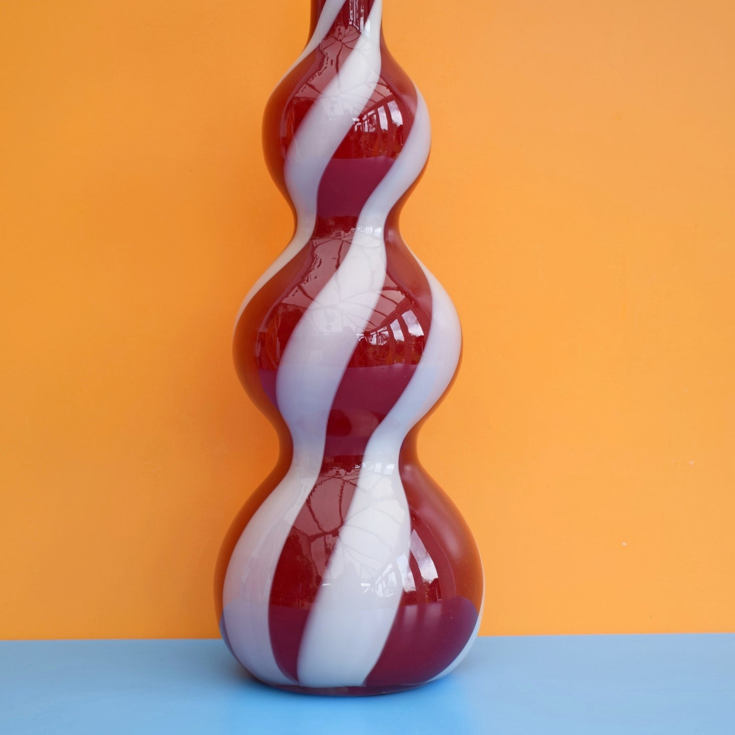Vintage Italian Alrose Glass Genie Bottle - Red by Pineapple Retro