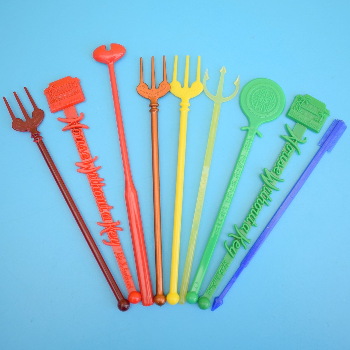 Vintage 1960s Cocktail Stirrers - Various Places / Colours