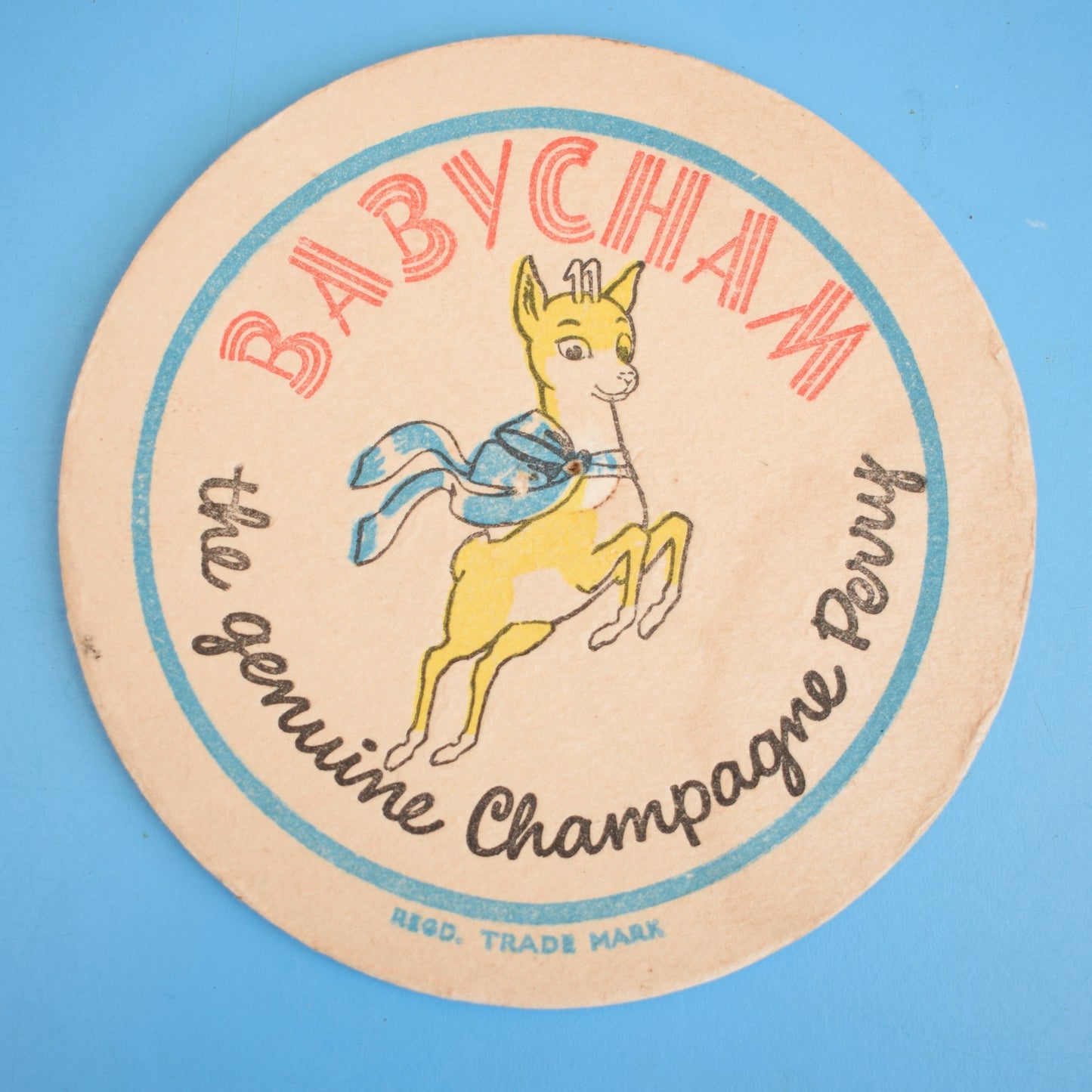 Vintage 1970s Babycham Coaster & Glass