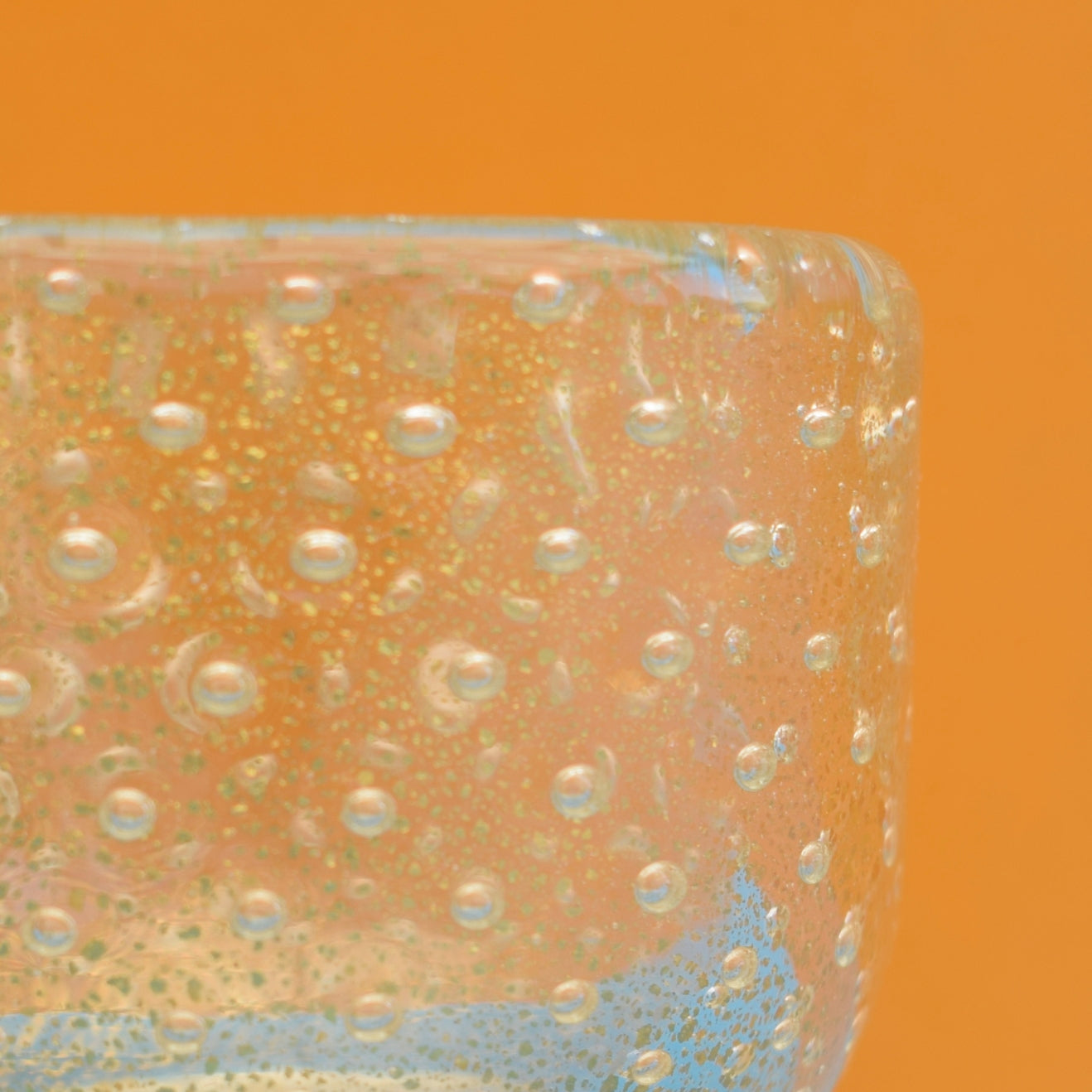 Vintage 1950s Italian Tiny Bubble Bowl - Gold Inclusions by Pineapple Retro