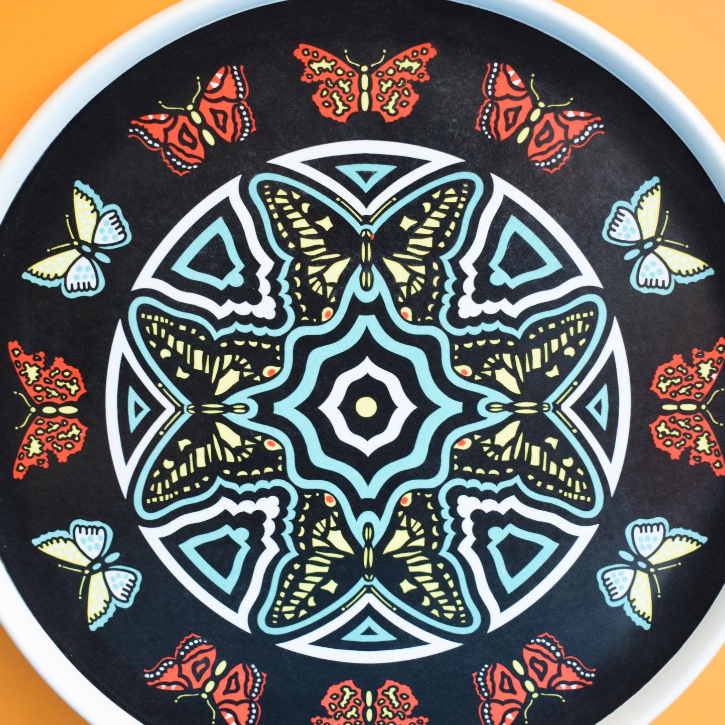 Vintage 1970s Melamine Butterfly Tray by Vintage