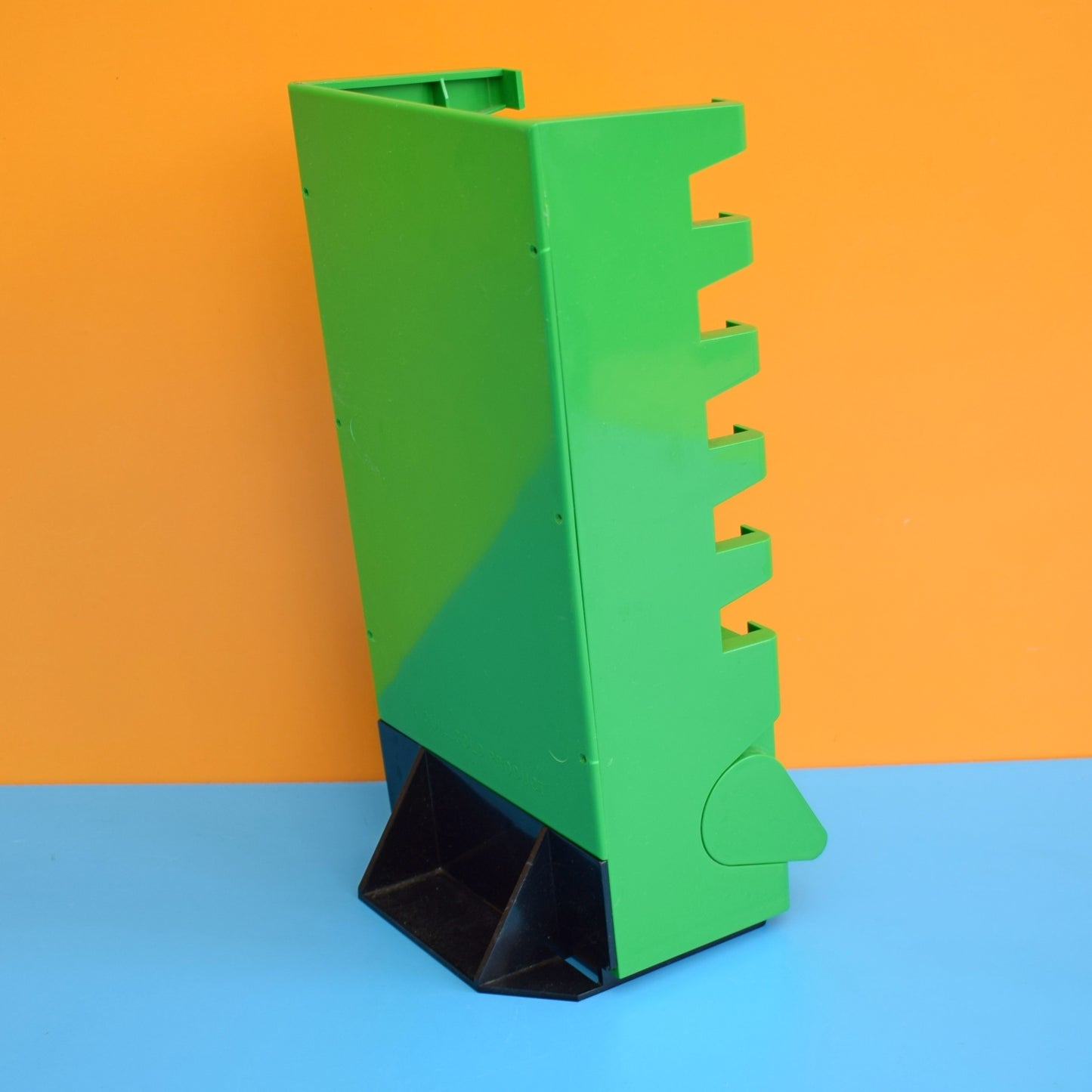 Vintage 1980s Cassette Tape Bank - Green Plastic