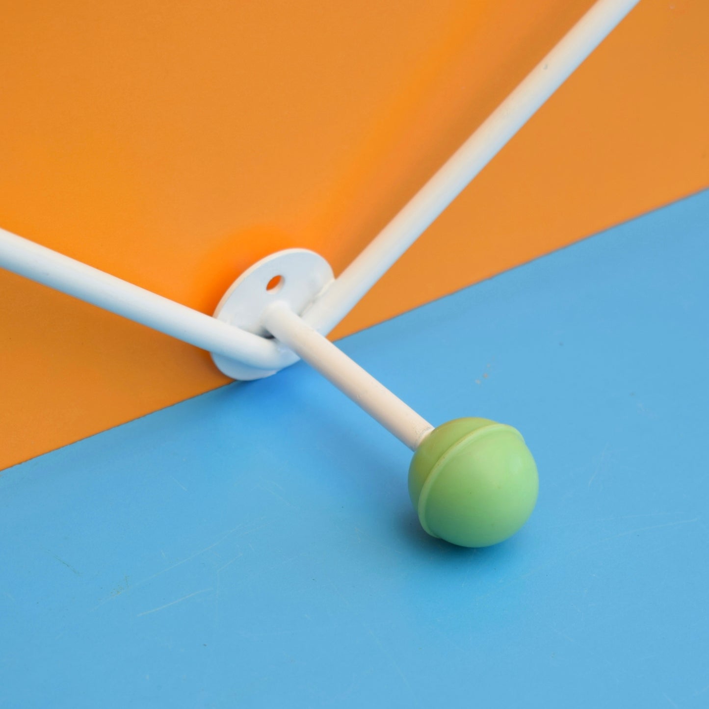 Vintage 1960s White Atomic Hooks - Plastic Balls by Vintage