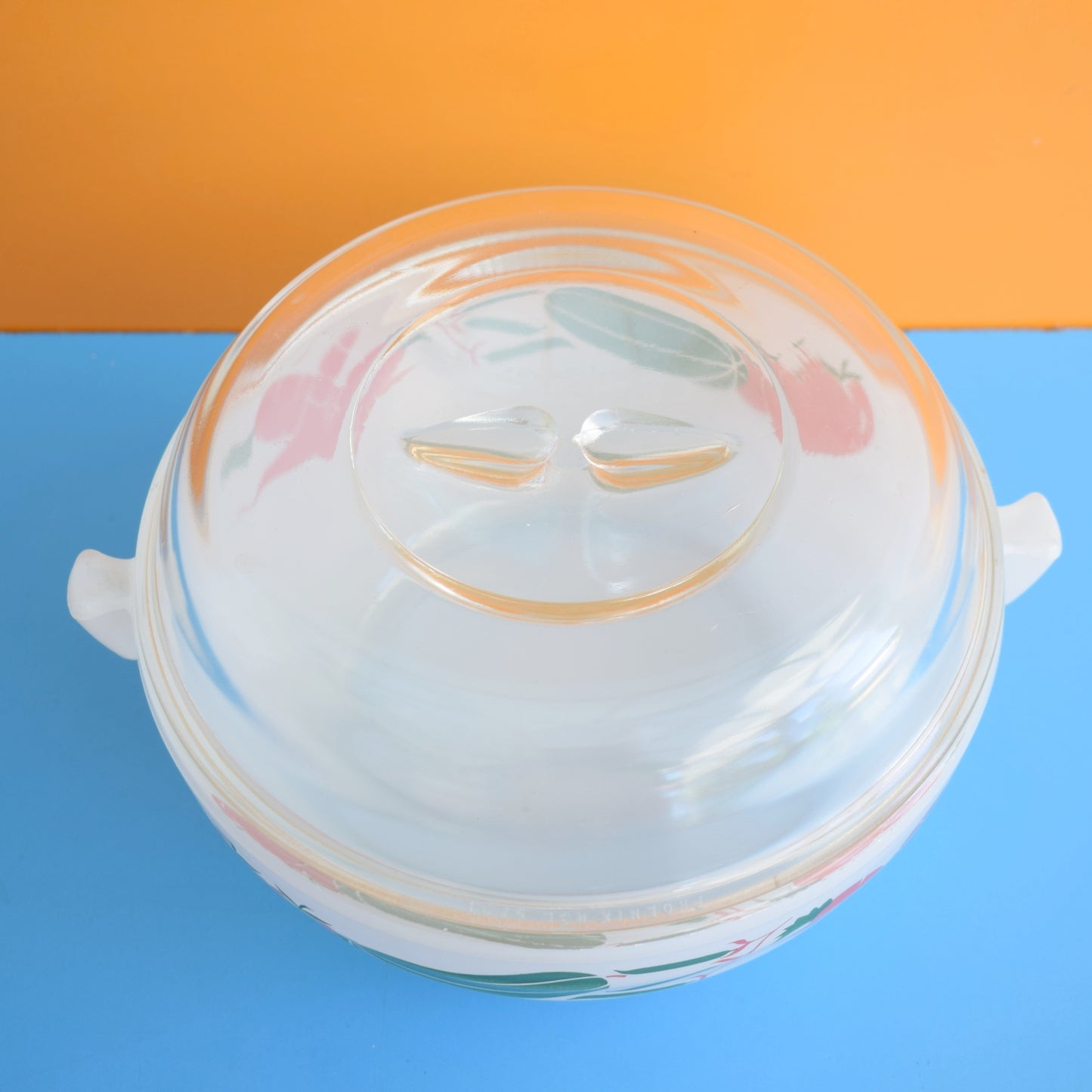 Vintage 1960s Phoenix Opalware Casserole - Veg