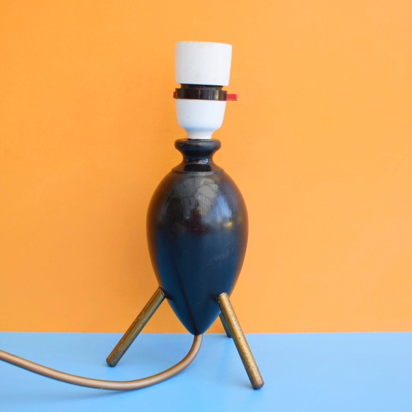 Vintage 1950s Atomic Small Table Lamp by Vintage
