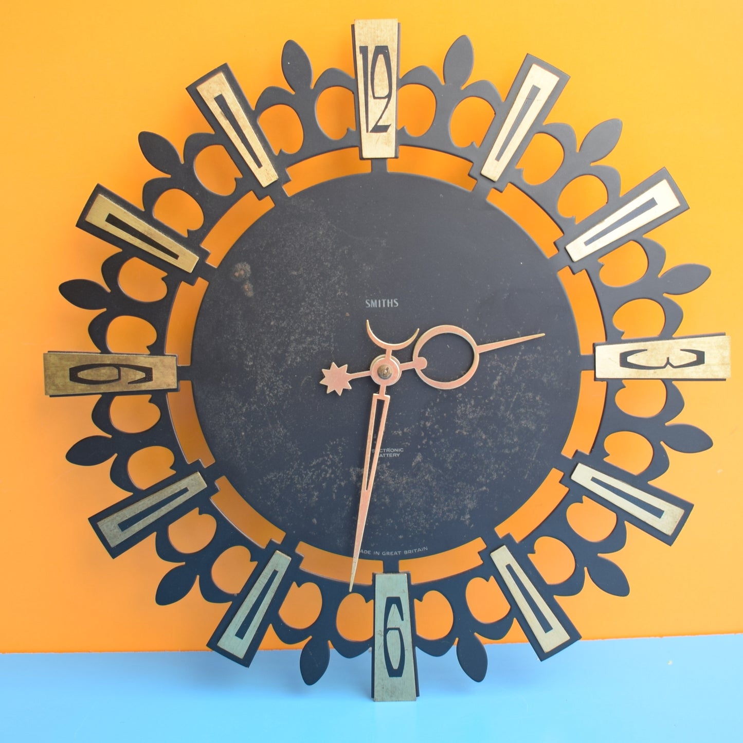 Vintage 1960s Smiths Wall Clock - Great Hands by Vintage