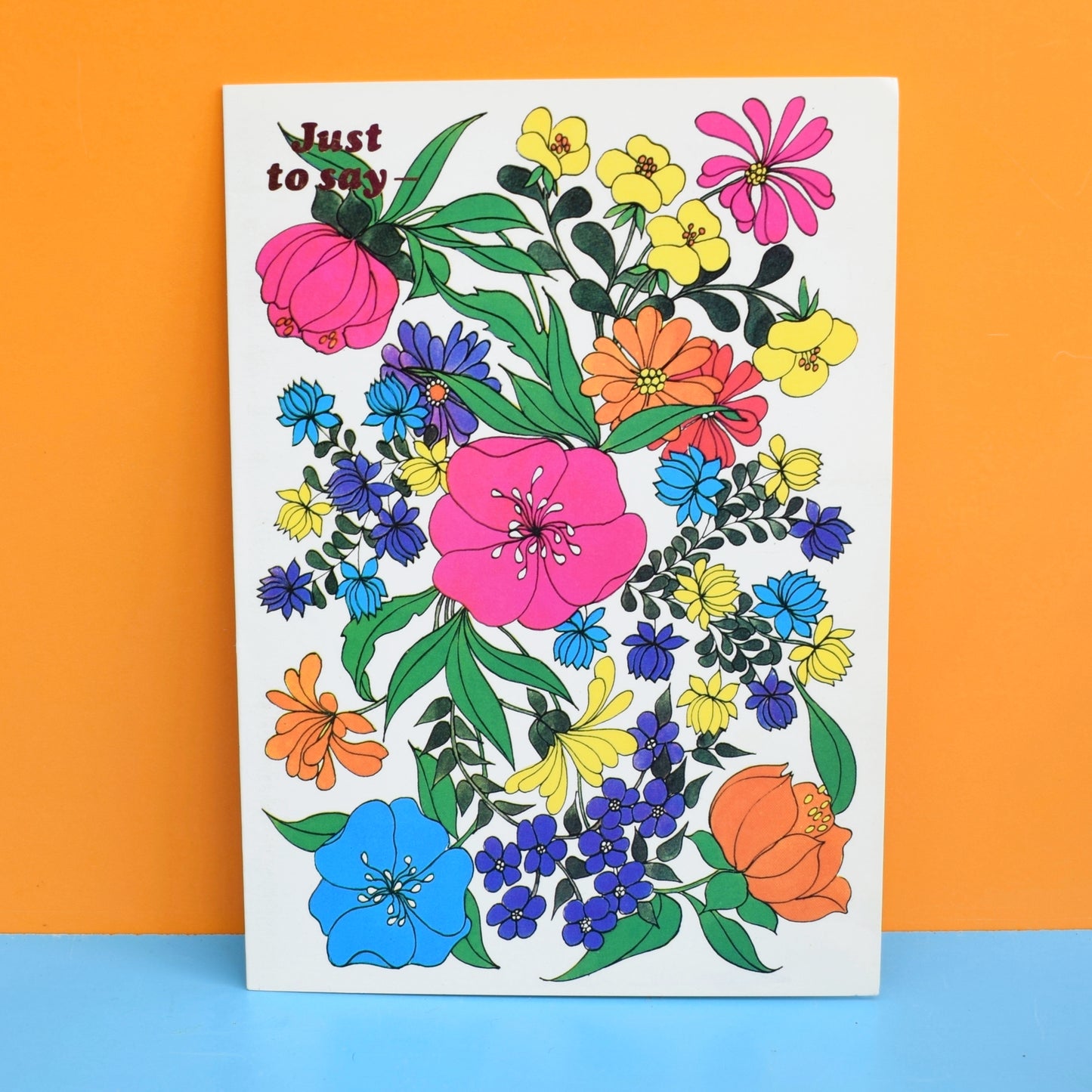 Vintage 1970s Greeting Card - Bouquet