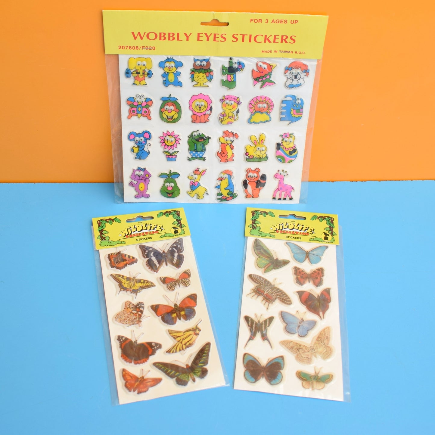 Vintage 1980s Puffy Stickers Googly Eyes by Pineapple Retro