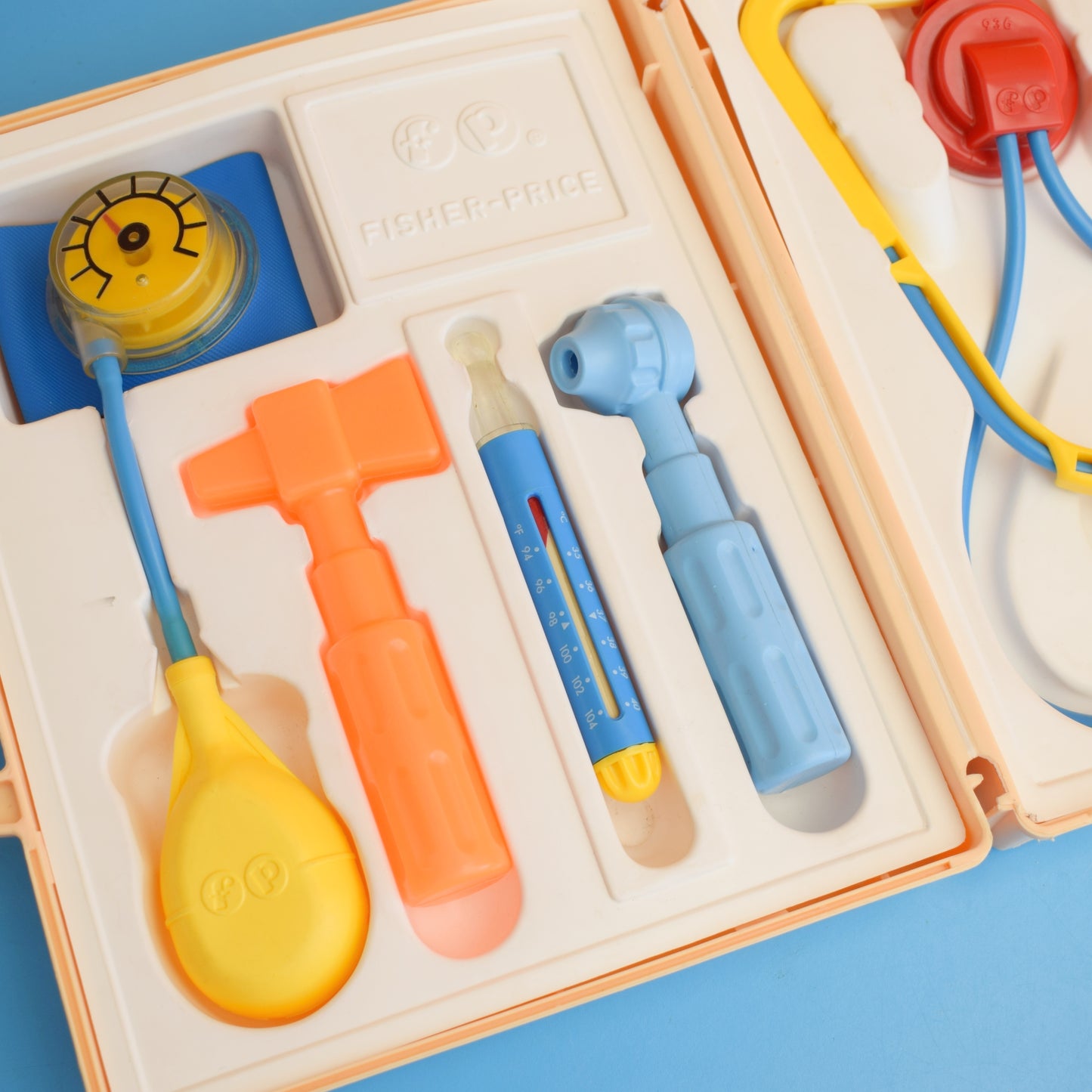 Vintage 1970s Plastic Fisher Price Medical Kit