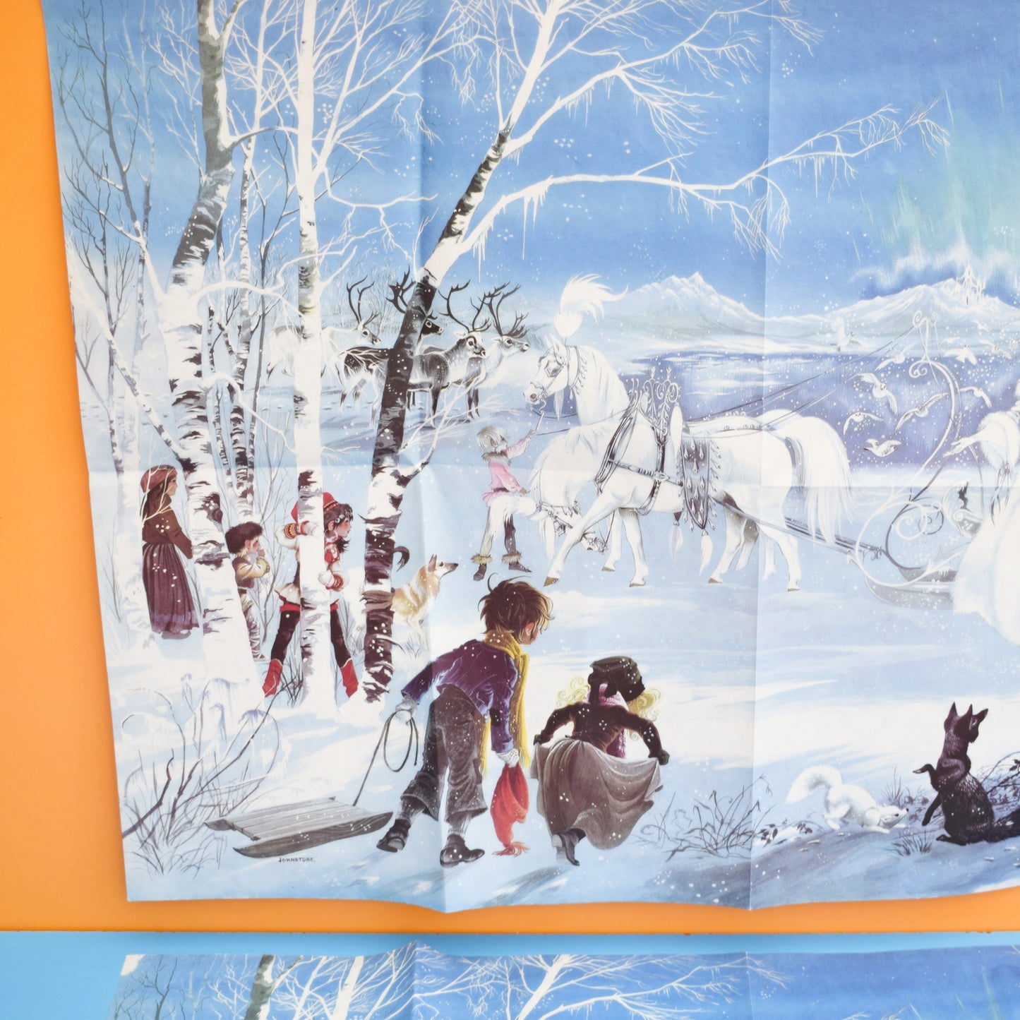 Vintage 1970s Christmas Gift Paper - Snow Queen