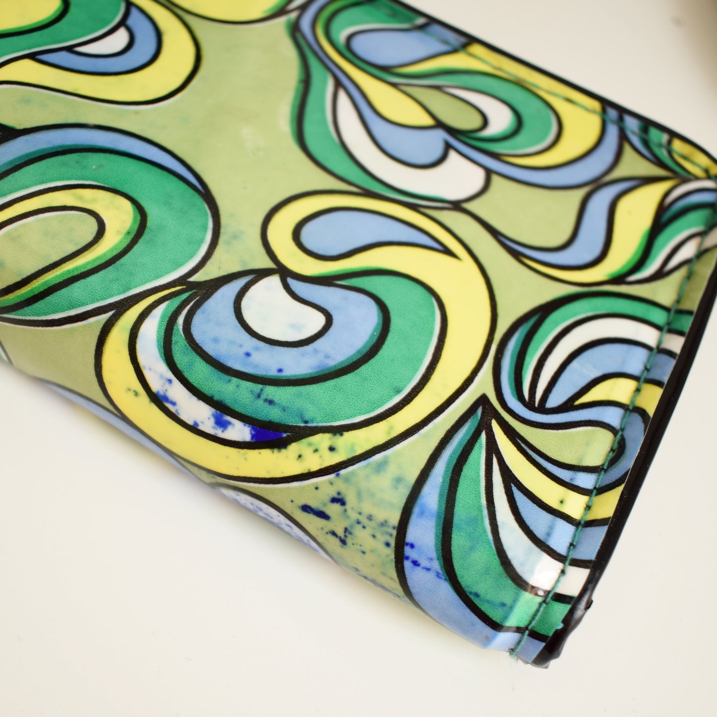 Vintage 1970s Vinyl Pencil Case - Psychedelic Print by Pineapple Retro