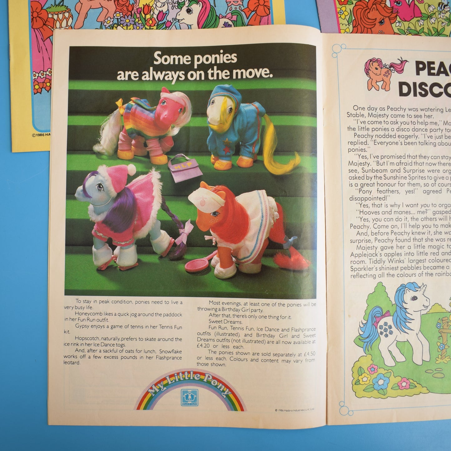 Vintage 1980s My Little Pony Magazines x4 .