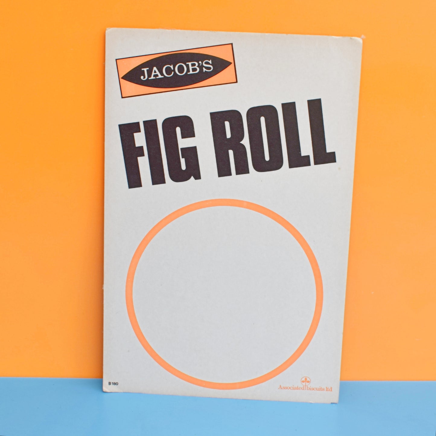 Vintage 1980s Shop Advertising Biscuit Sign - Fig Rolls by Vintage