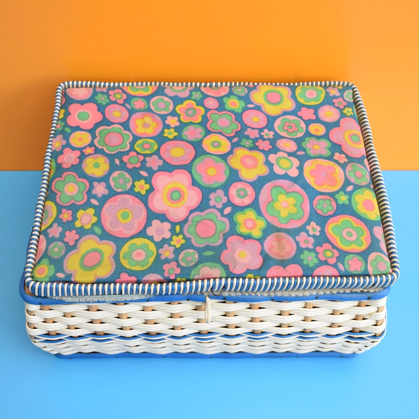 Vintage 1960s Sewing / Hobby Box - Flower Power by Vintage