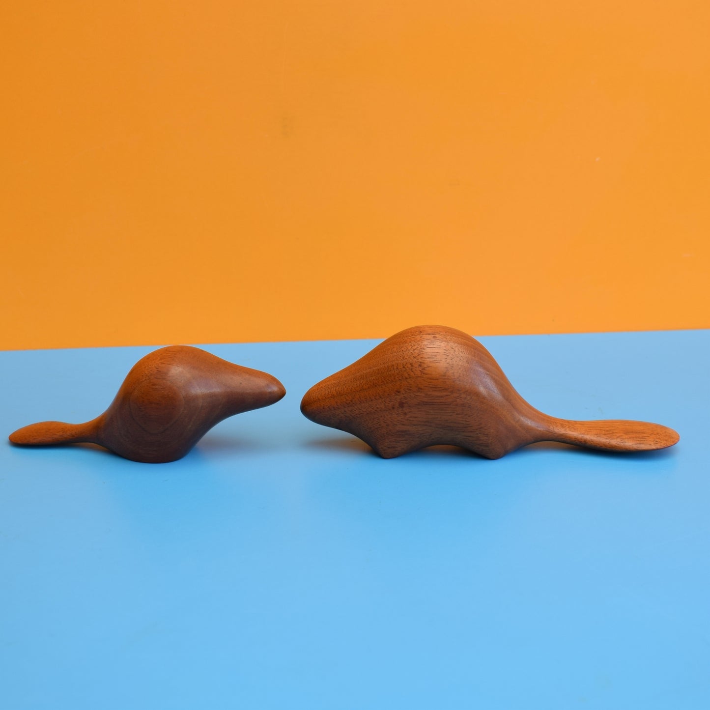 Vintage 1960s Teak Tactile Animal Figures - Alan Middleton - Canada by Vintage