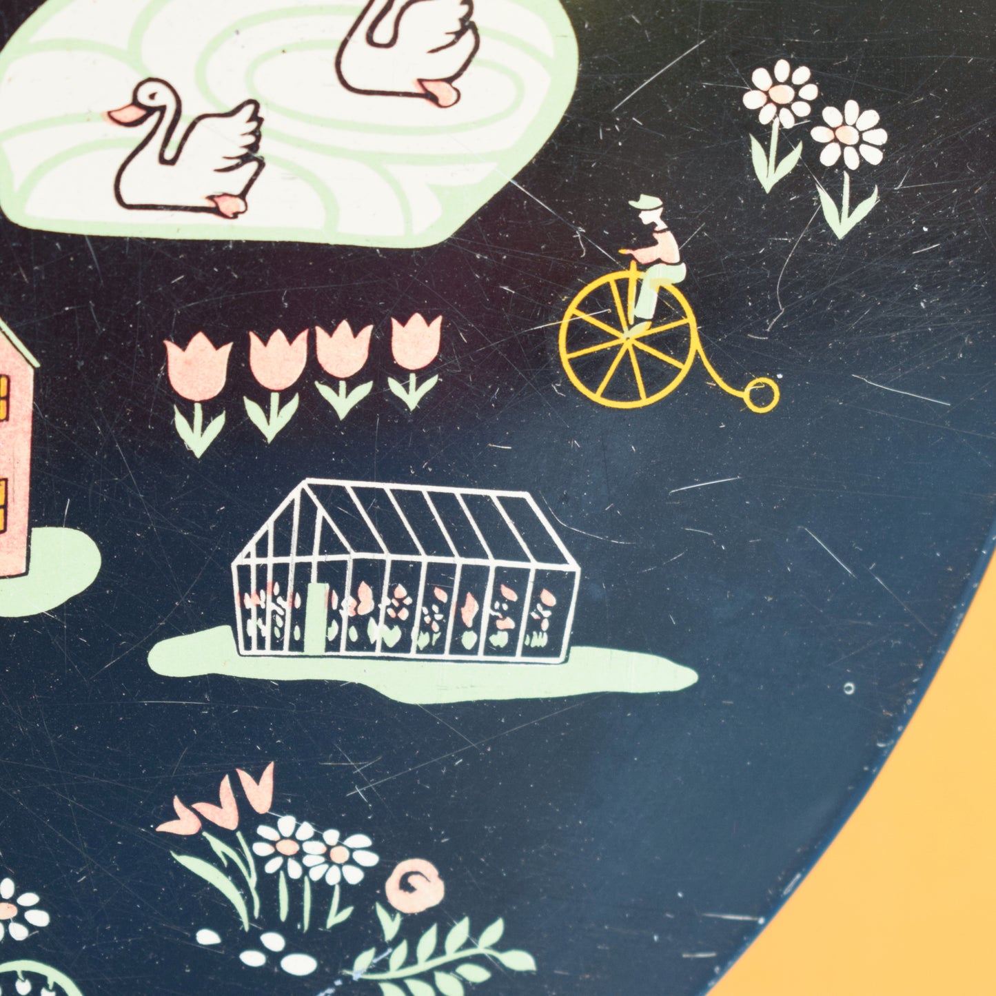 Vintage 1960s Barricini Round Tin - Carousel