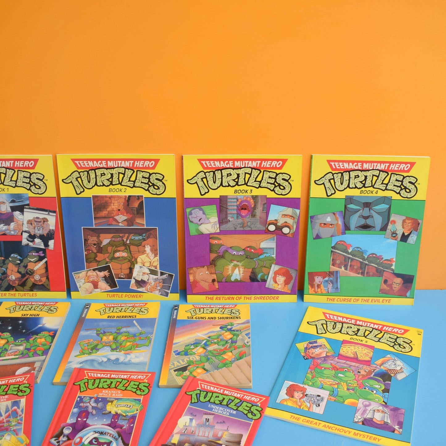 Vintage 1990s Teenage Mutant Turtle Books by Pineapple Retro