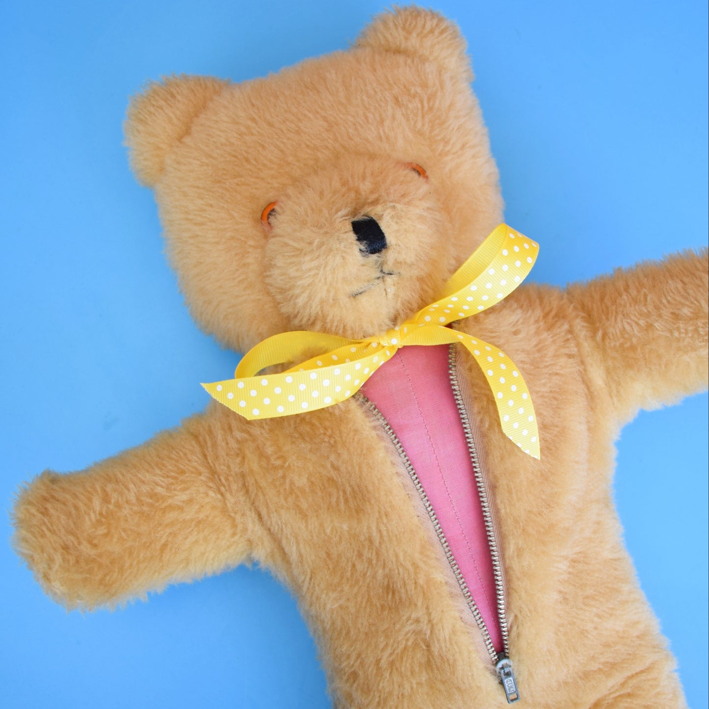 Vintage 1960s Wendy Boston Teddy Bear - Zip Tummy by Pineapple Retro