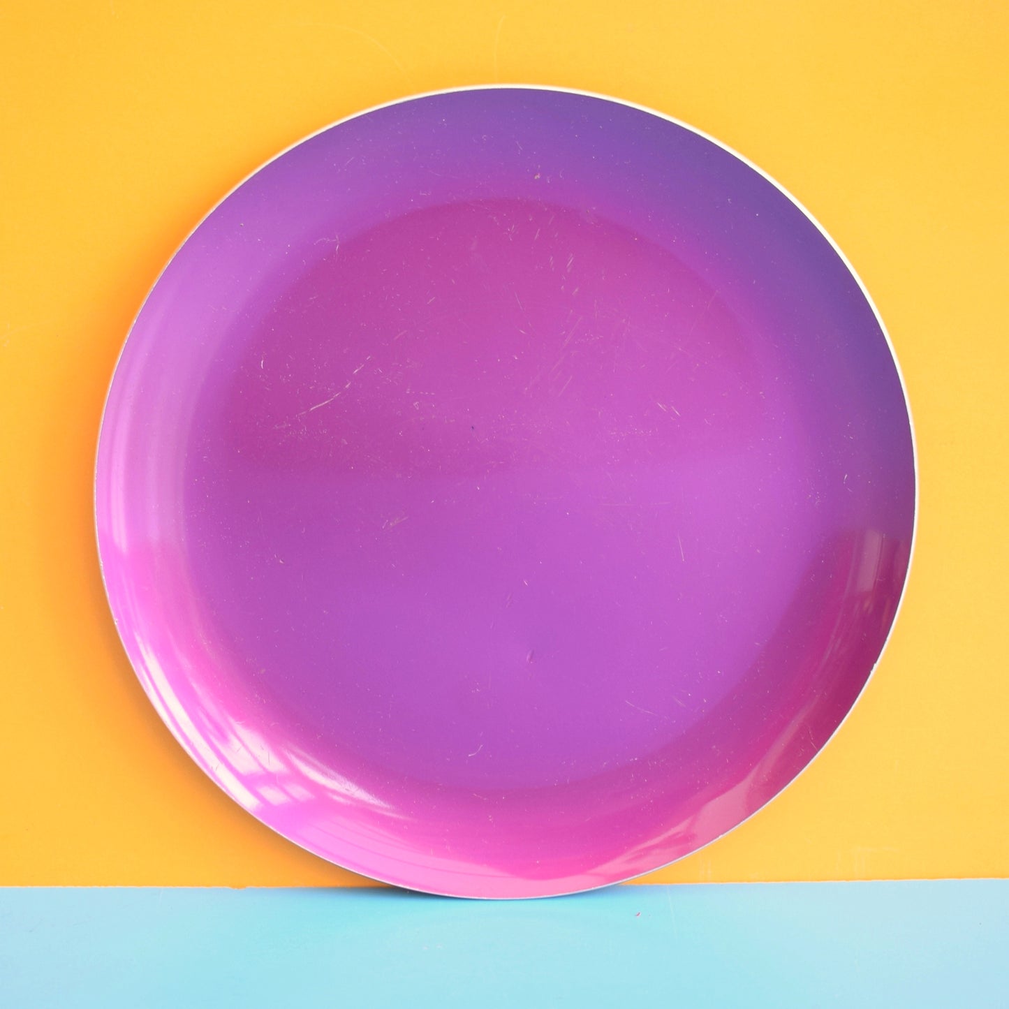 Vintage 1960s Anodised Plate - Norway - Purple